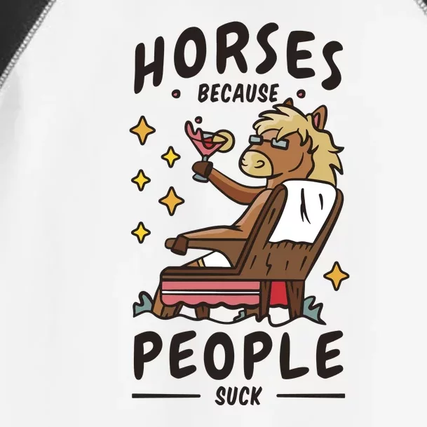 Horses Because People Suck Toddler Fine Jersey T-Shirt