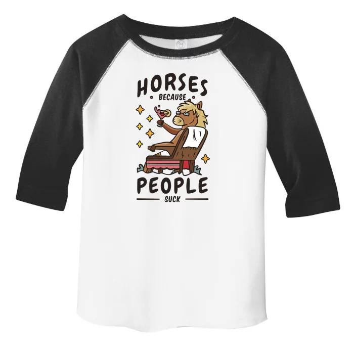 Horses Because People Suck Toddler Fine Jersey T-Shirt