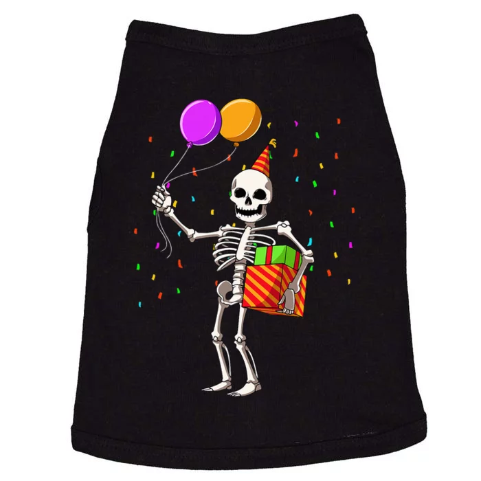 Halloween Birthday Party Outfit Skeleton Birthday Party Doggie Tank