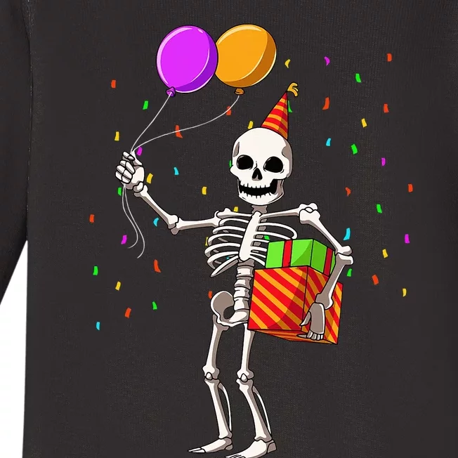 Halloween Birthday Party Outfit Skeleton Birthday Party Baby Long Sleeve Bodysuit