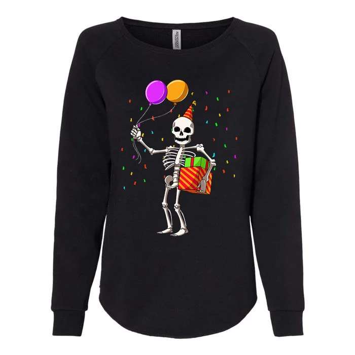 Halloween Birthday Party Outfit Skeleton Birthday Party Womens California Wash Sweatshirt