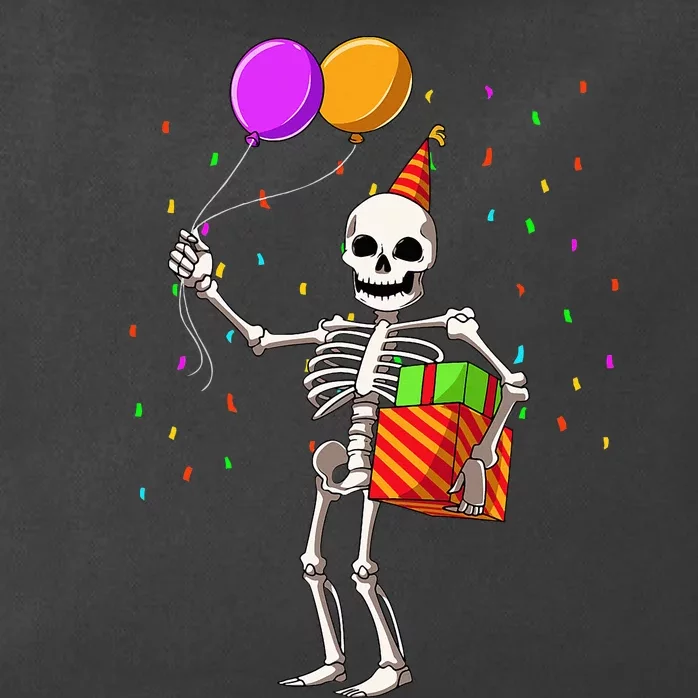 Halloween Birthday Party Outfit Skeleton Birthday Party Zip Tote Bag