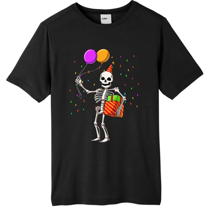 Halloween Birthday Party Outfit Skeleton Birthday Party ChromaSoft Performance T-Shirt