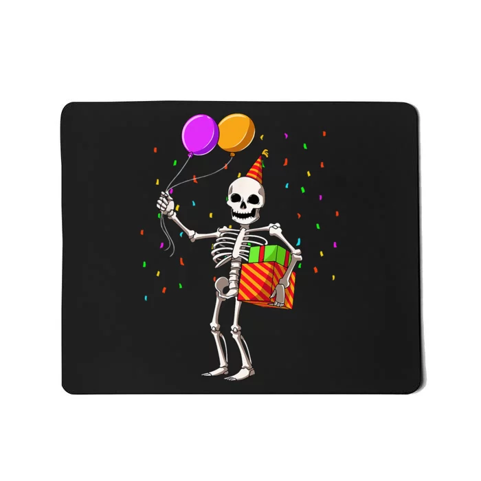 Halloween Birthday Party Outfit Skeleton Birthday Party Mousepad