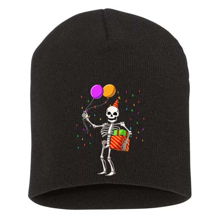 Halloween Birthday Party Outfit Skeleton Birthday Party Short Acrylic Beanie