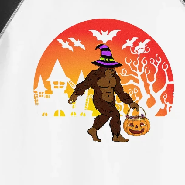 Halloween Bigfoot Pumpkin Candy Basket Toddler Fine Jersey T-Shirt