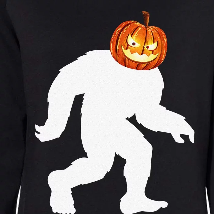 Halloween Bigfoot Pumpkin Head Sasquatch Womens California Wash Sweatshirt