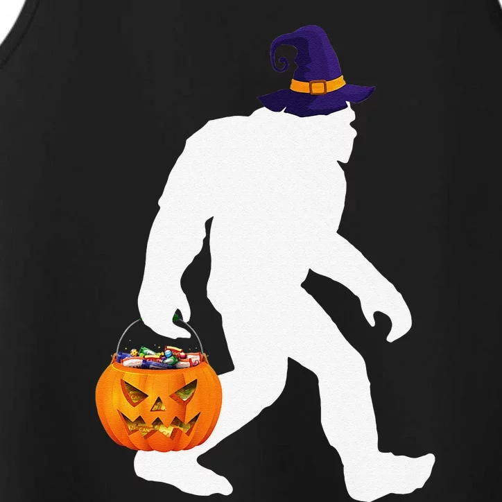 Halloween Bigfoot Pumpkin Pun October 31 Outfit Performance Tank