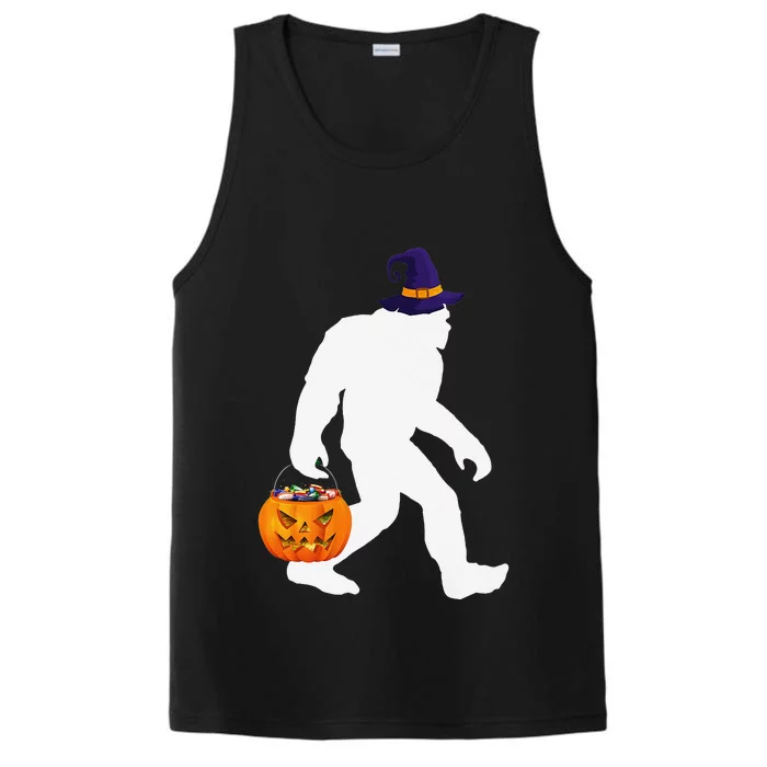 Halloween Bigfoot Pumpkin Pun October 31 Outfit Performance Tank