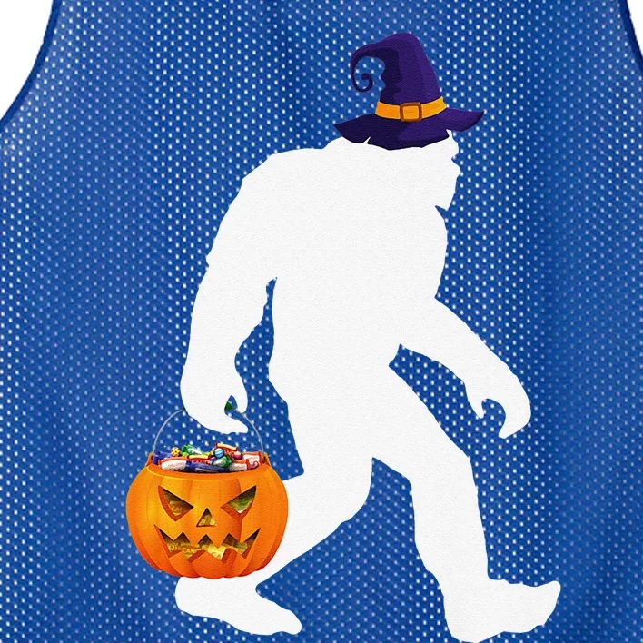 Halloween Bigfoot Pumpkin Pun October 31 Outfit Mesh Reversible Basketball Jersey Tank