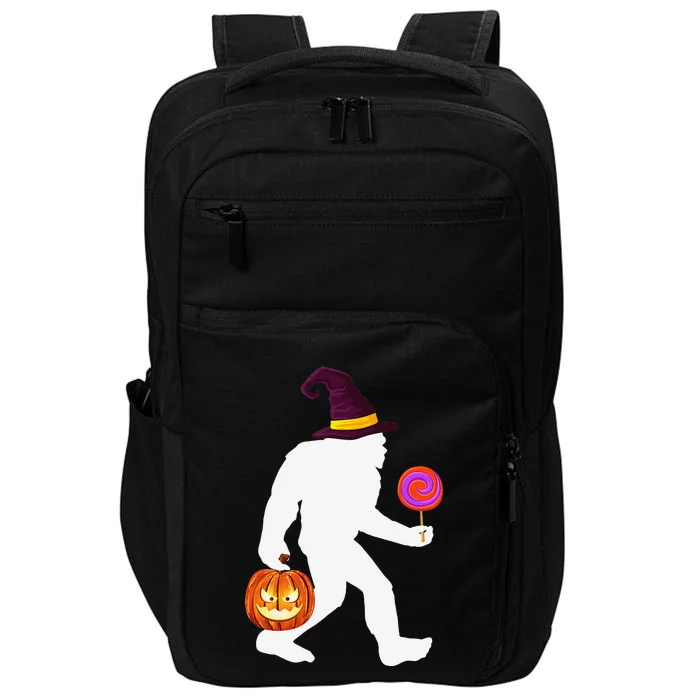 Halloween Bigfoot Pumpkin Sasquatch Witch Hat Gift Impact Tech Backpack