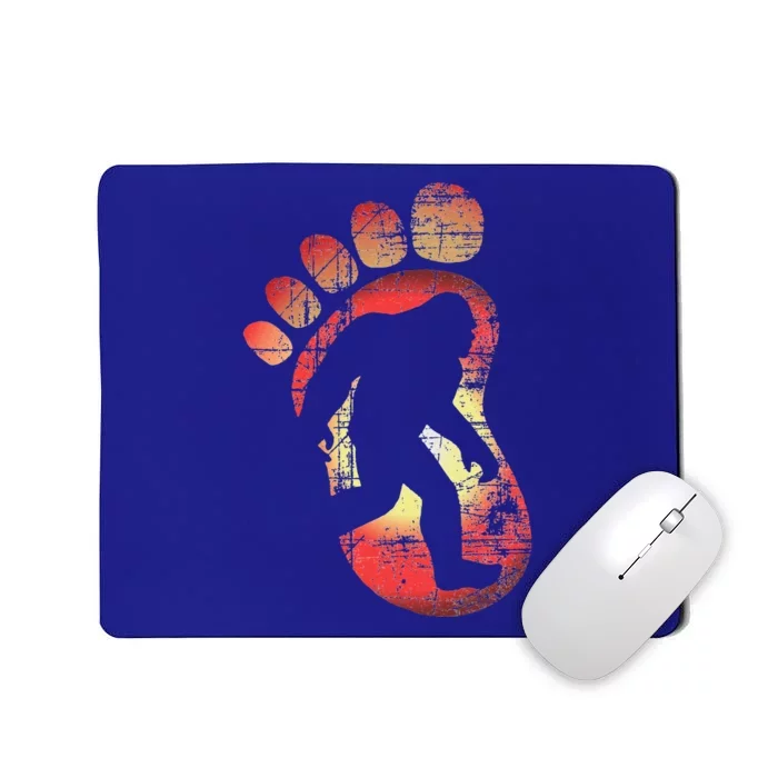 Halloween Bigfoot Pumpkin Silhouette Distressed Grunge Gift Mousepad