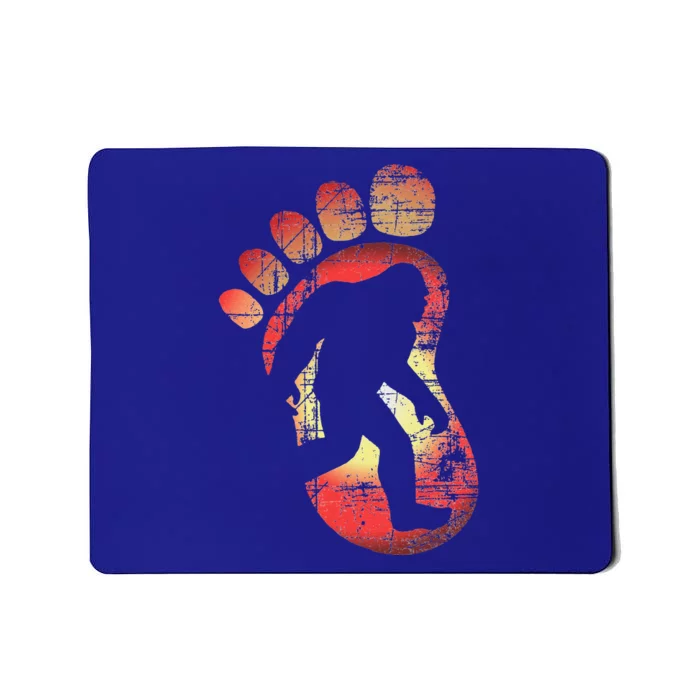 Halloween Bigfoot Pumpkin Silhouette Distressed Grunge Gift Mousepad