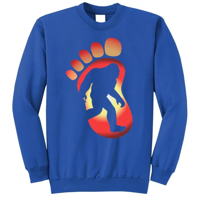 Halloween Bigfoot Pumpkin Silhouette Gift Tall Sweatshirt