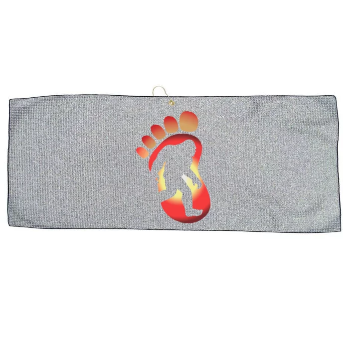 Halloween Bigfoot Pumpkin Silhouette Gift Large Microfiber Waffle Golf Towel