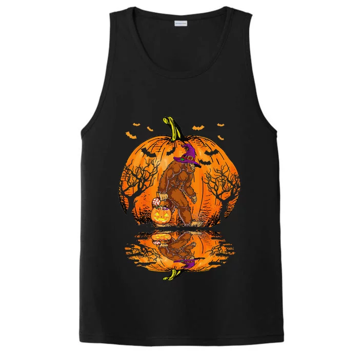 Halloween Bigfoot Pumpkin Spice Halloween Bigfoot Lover Gift Performance Tank