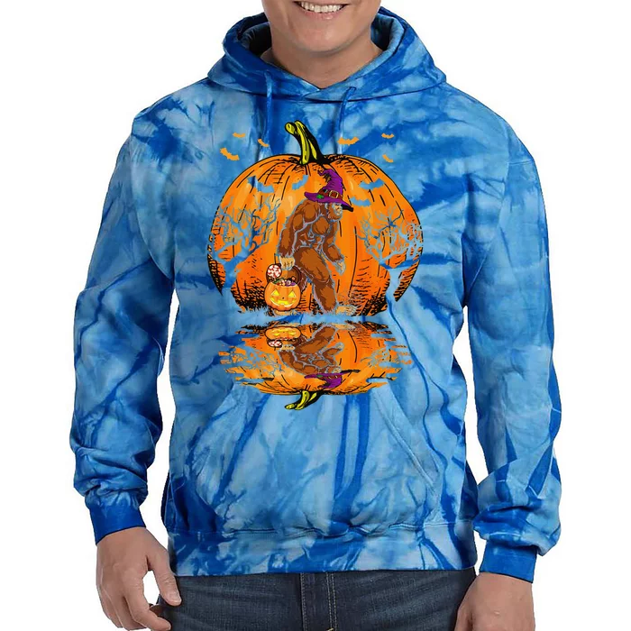 Halloween Bigfoot Pumpkin Spice Halloween Bigfoot Lover Gift Tie Dye Hoodie