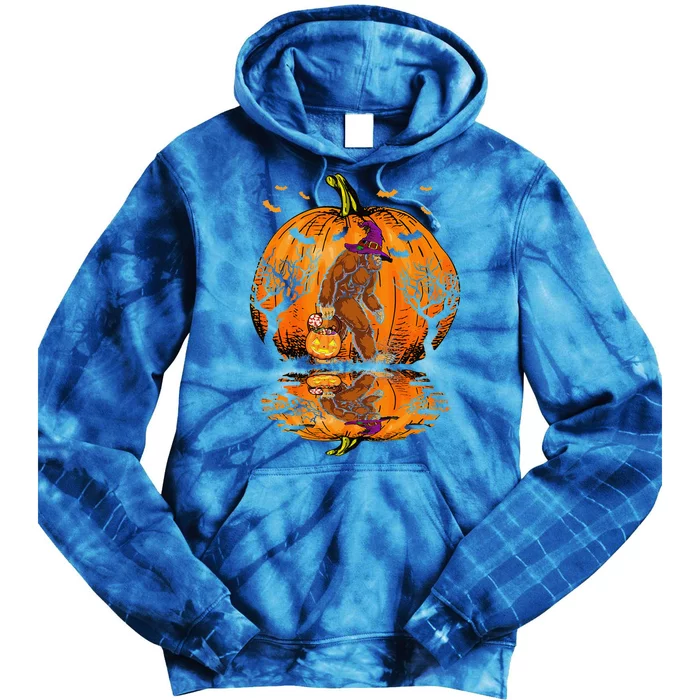 Halloween Bigfoot Pumpkin Spice Halloween Bigfoot Lover Gift Tie Dye Hoodie