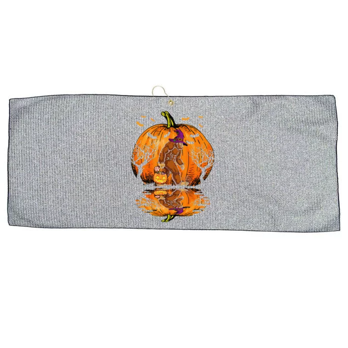 Halloween Bigfoot Pumpkin Spice Halloween Bigfoot Lover Gift Large Microfiber Waffle Golf Towel