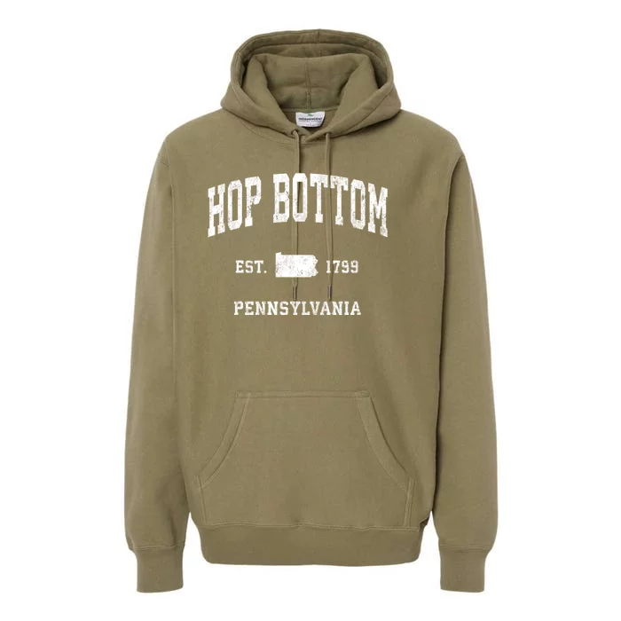 Hop Bottom Pennsylvania Pa Vintage Athletic Premium Hoodie