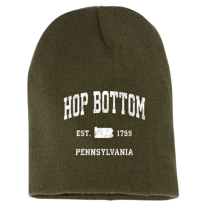 Hop Bottom Pennsylvania Pa Vintage Athletic Short Acrylic Beanie