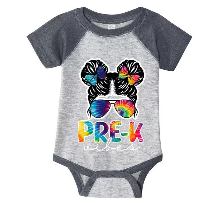 Hair Bun Pre K Vibes Back To School Infant Baby Jersey Bodysuit