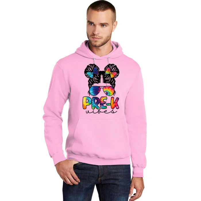 Hair Bun Pre K Vibes Back To School Hoodie