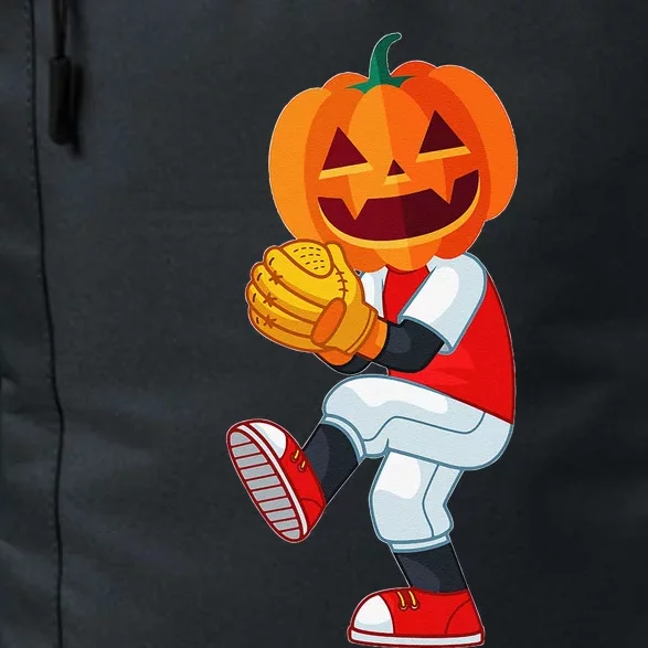 Halloween Baseball Pitcher Pumpkin Head Scary Gift Daily Commute Backpack