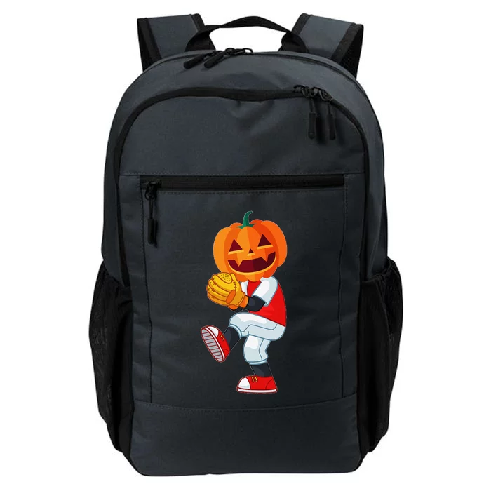 Halloween Baseball Pitcher Pumpkin Head Scary Gift Daily Commute Backpack