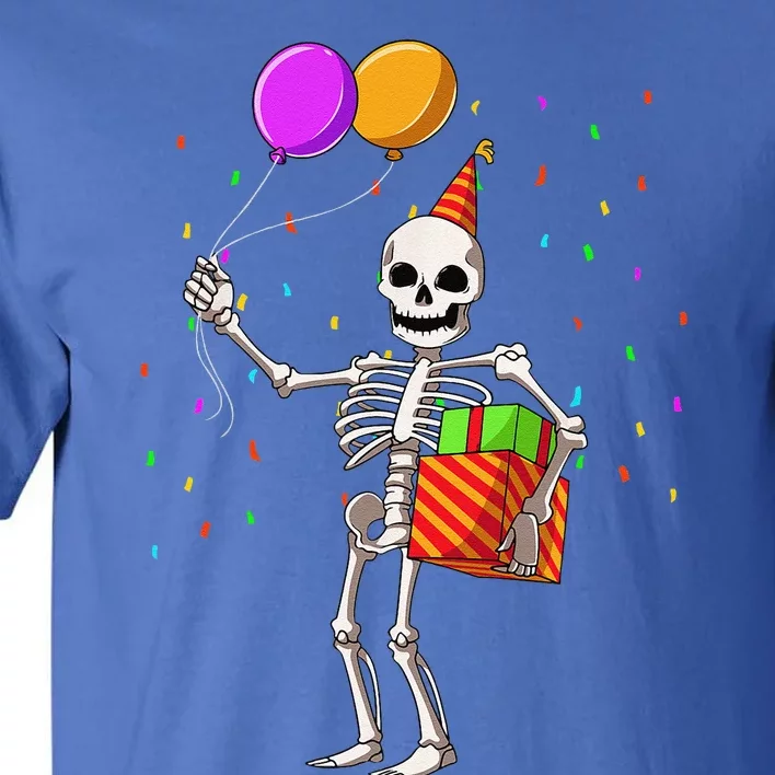 Halloween Birthday Party Outfit Skeleton Birthday Party Tall T-Shirt