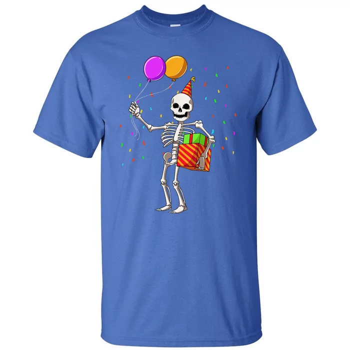 Halloween Birthday Party Outfit Skeleton Birthday Party Tall T-Shirt