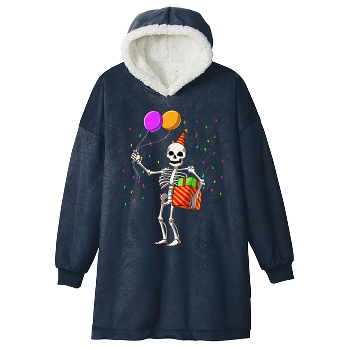 Halloween Birthday Party Outfit Skeleton Birthday Party Hooded Wearable Blanket