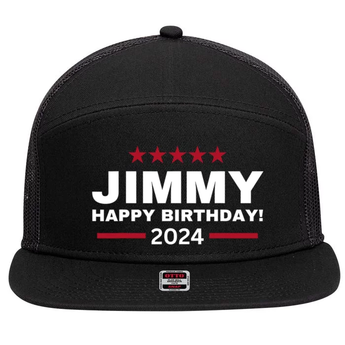 Happy Birthday President Jimmy Carter 1976 Trending America 7 Panel Mesh Trucker Snapback Hat