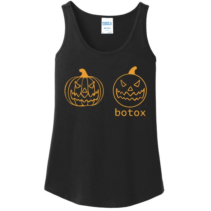 Halloween Botox Pumpkin Funny Ladies Essential Tank