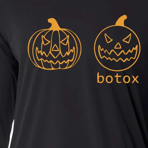 Halloween Botox Pumpkin Funny Cooling Performance Long Sleeve Crew