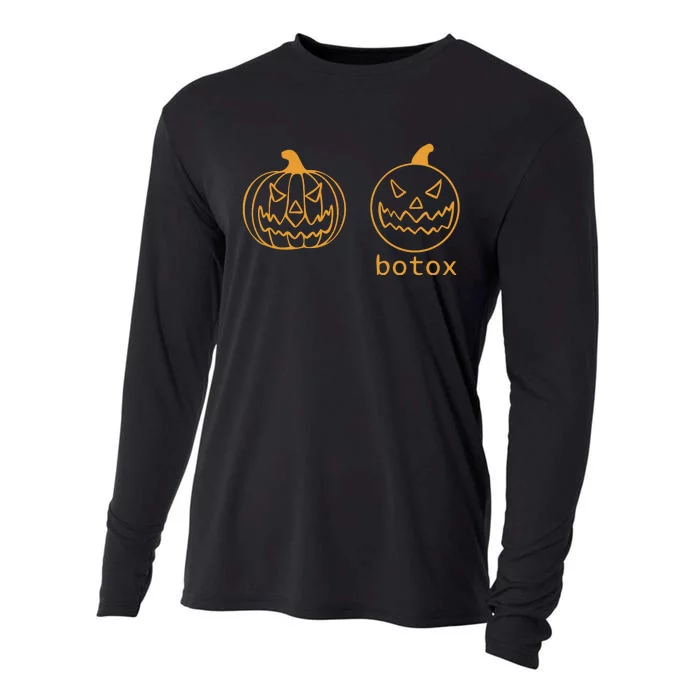 Halloween Botox Pumpkin Funny Cooling Performance Long Sleeve Crew