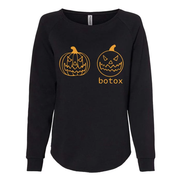 Halloween Botox Pumpkin Funny Womens California Wash Sweatshirt