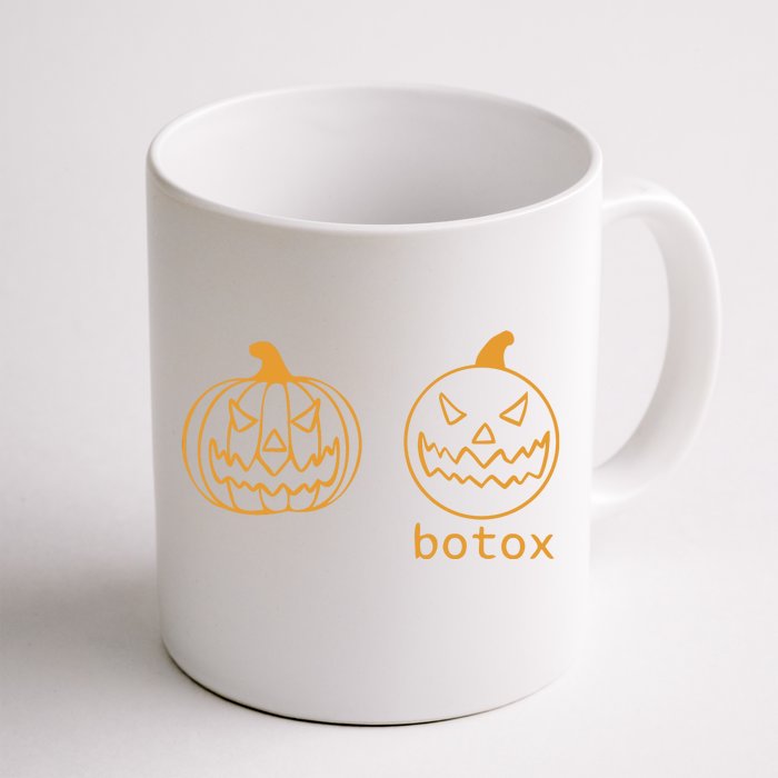 Halloween Botox Pumpkin Funny Front & Back Coffee Mug