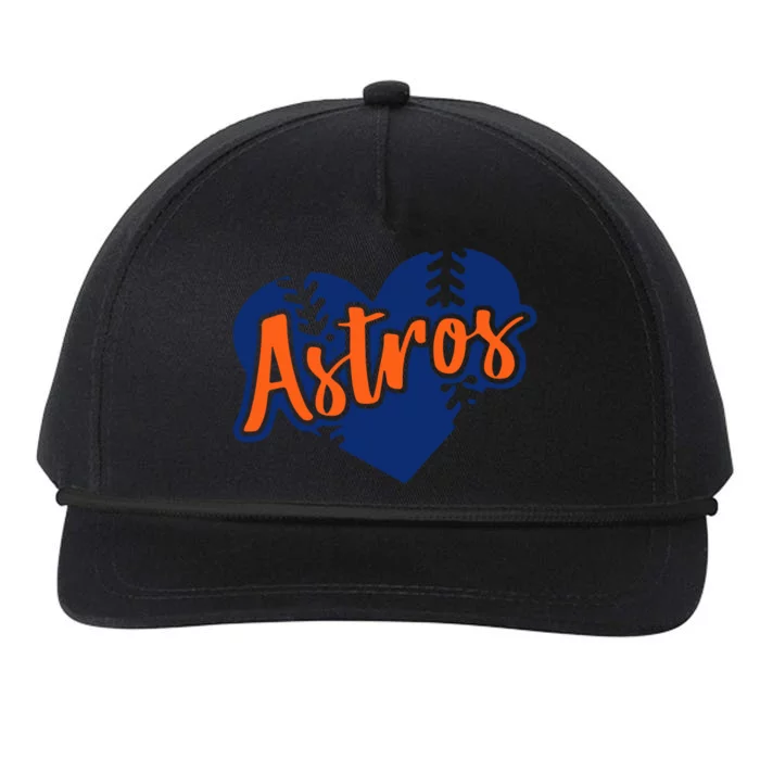 Houston Baseball Retro HOU Retro Heart Snapback Five-Panel Rope Hat