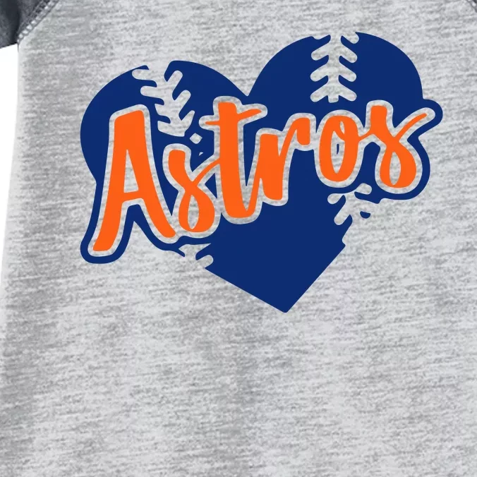 Houston Baseball Retro HOU Retro Heart Infant Baby Jersey Bodysuit