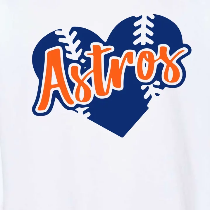 Houston Baseball Retro HOU Retro Heart Garment-Dyed Sweatshirt