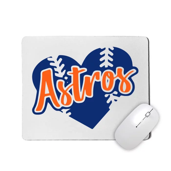 Houston Baseball Retro HOU Retro Heart Mousepad