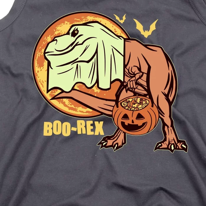 Halloween Boo Rex Trex Dinosaur Ghost Tank Top