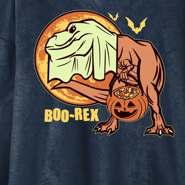 Halloween Boo Rex Trex Dinosaur Ghost Hooded Wearable Blanket