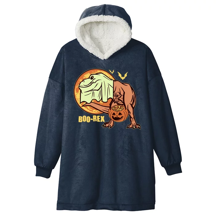 Halloween Boo Rex Trex Dinosaur Ghost Hooded Wearable Blanket