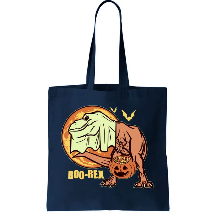 Halloween Boo Rex Trex Dinosaur Ghost Tote Bag