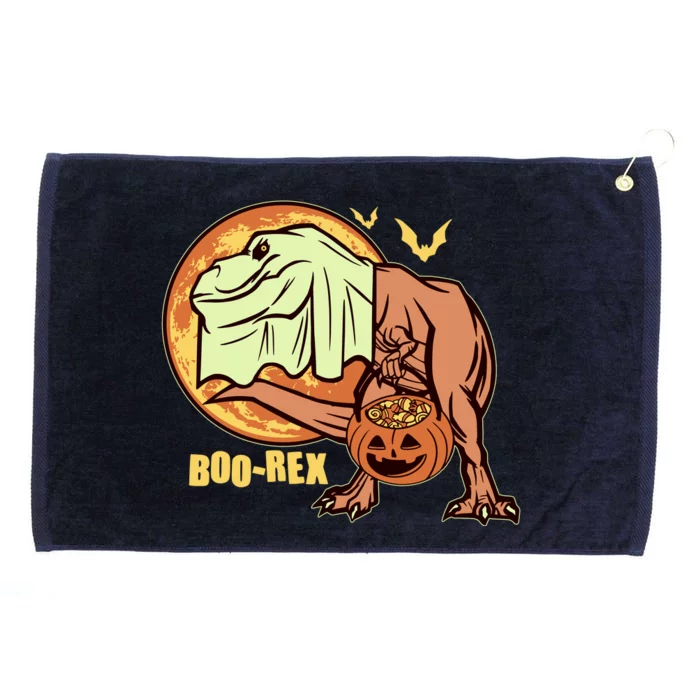 Halloween Boo Rex Trex Dinosaur Ghost Grommeted Golf Towel