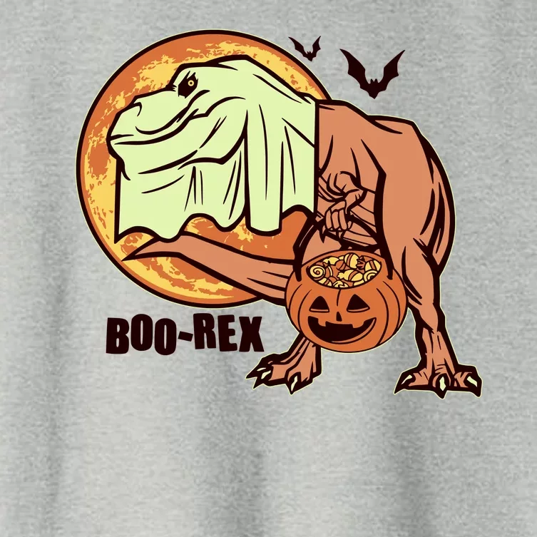 Halloween Boo Rex Trex Dinosaur Ghost Women's Crop Top Tee