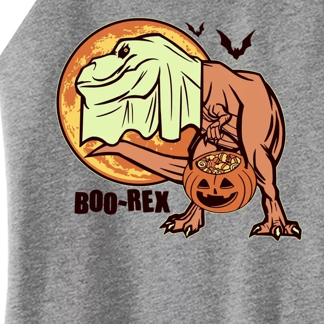 Halloween Boo Rex Trex Dinosaur Ghost Women’s Perfect Tri Rocker Tank