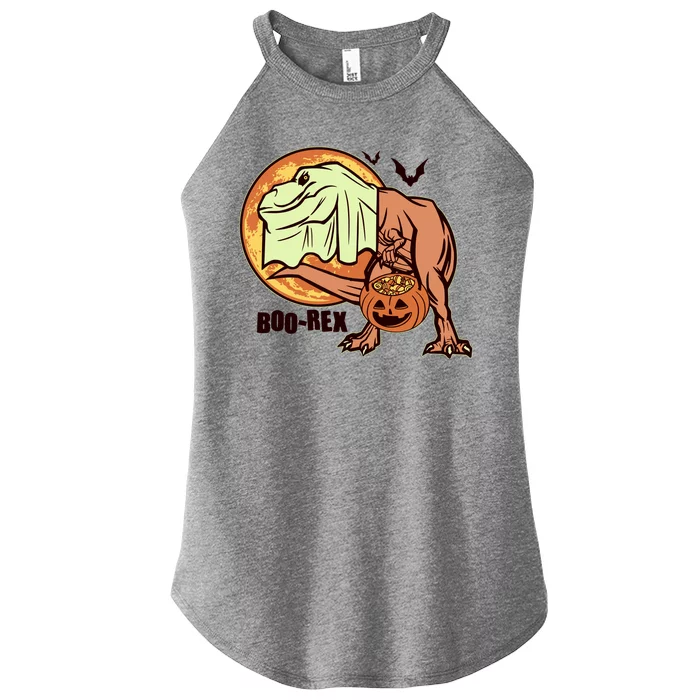 Halloween Boo Rex Trex Dinosaur Ghost Women’s Perfect Tri Rocker Tank